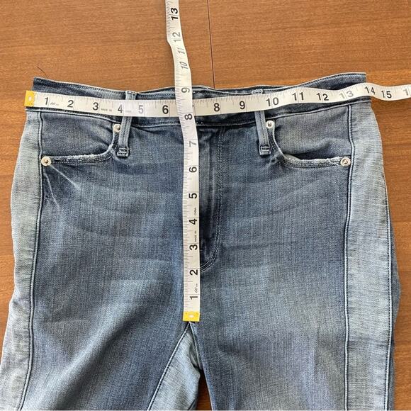 Good American Women’s Good Waist Two Tone Denim Jeans High Rise Skinny Blue 2/26 - Picture 8 of 9